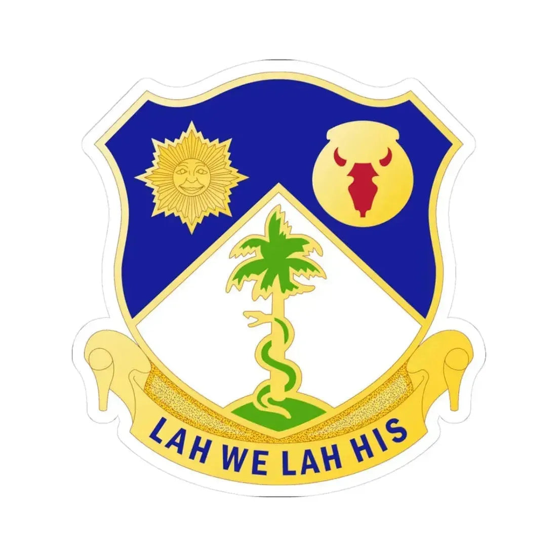 134th Cavalry Regiment (U.S. Army) STICKER Vinyl Kiss-Cut Decal 3 Inch White - The Sticker Space