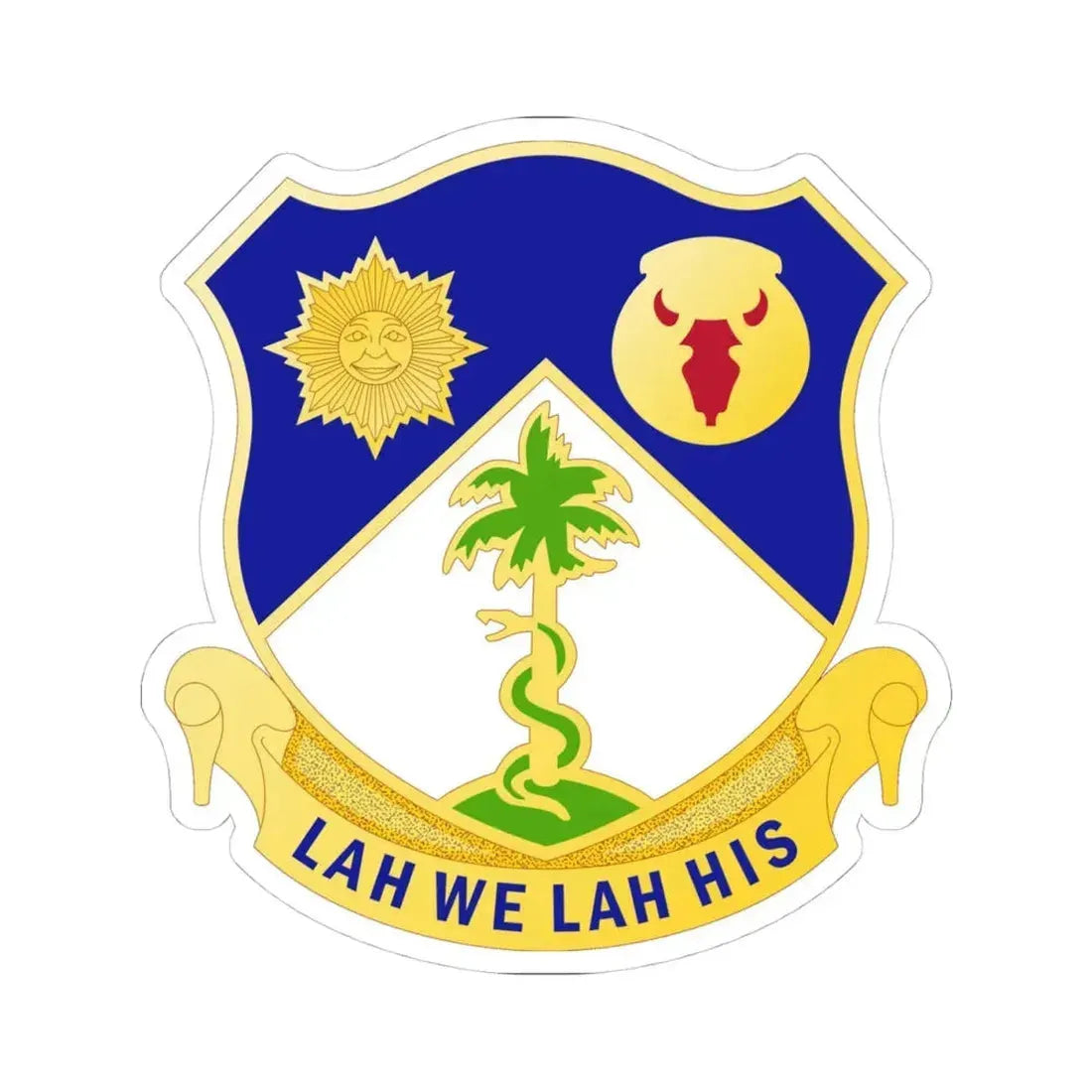 134th Cavalry Regiment (U.S. Army) STICKER Vinyl Kiss-Cut Decal 4 Inch White - The Sticker Space