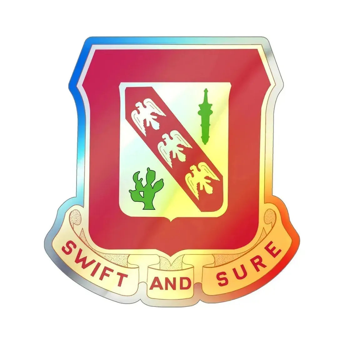 134th Field Artillery Battalion (U.S. Army) Holographic STICKER Die-Cut Vinyl Decal 6 Inch Holographic - The Sticker Space