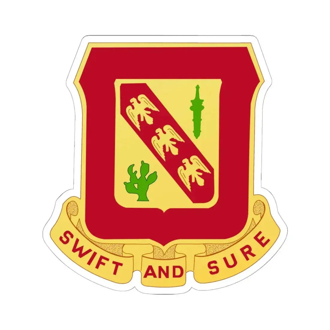 134th Field Artillery Battalion (U.S. Army) STICKER Vinyl Kiss-Cut Decal 6 Inch White - The Sticker Space