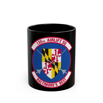 135 Airlift Squadron (U.S. Air Force) Black Coffee Mug-11oz-The Sticker Space