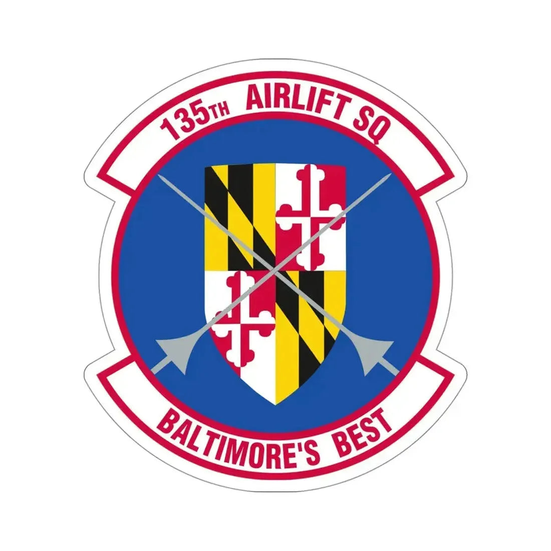 135 Airlift Squadron (U.S. Air Force) STICKER Vinyl Die-Cut Decal 4 Inch - The Sticker Space