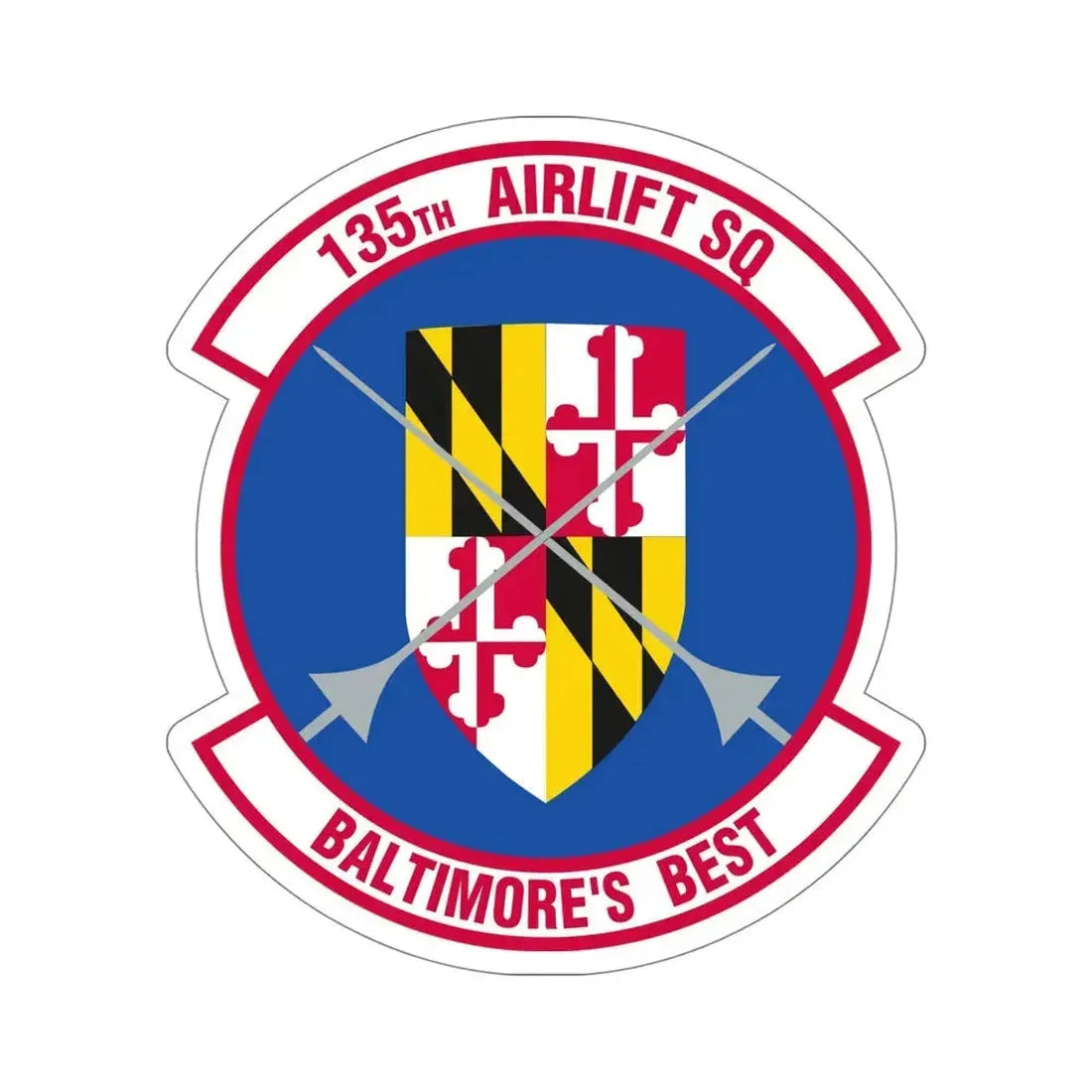 135 Airlift Squadron (U.S. Air Force) STICKER Vinyl Die-Cut Decal 5 Inch - The Sticker Space