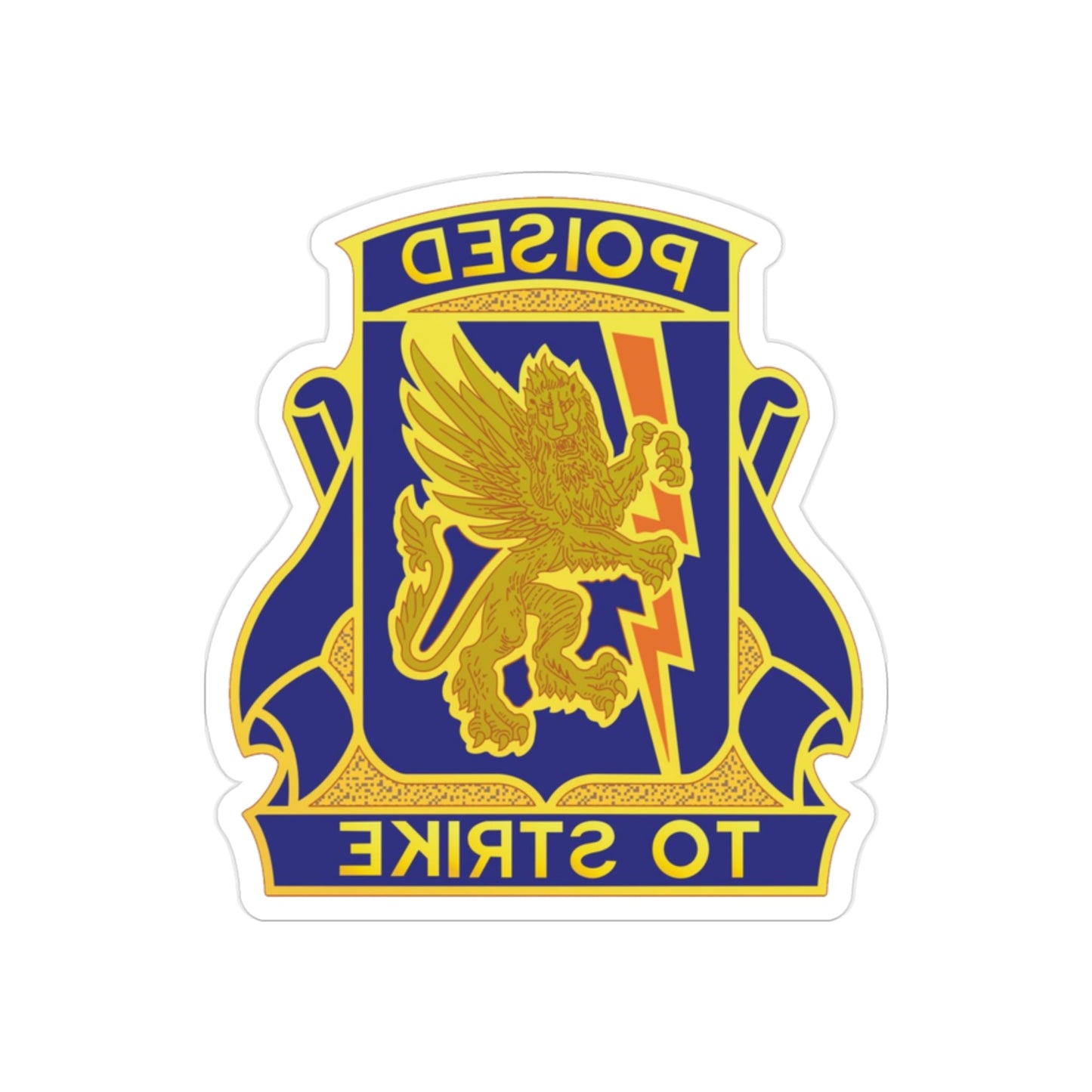 135 Aviation Regiment (U.S. Army) REVERSE PRINT Transparent STICKER-2" × 2"-The Sticker Space