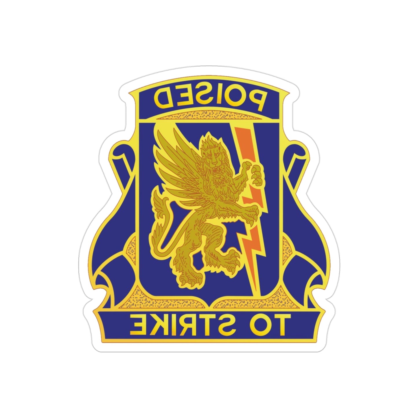 135 Aviation Regiment (U.S. Army) REVERSE PRINT Transparent STICKER-3" × 3"-The Sticker Space