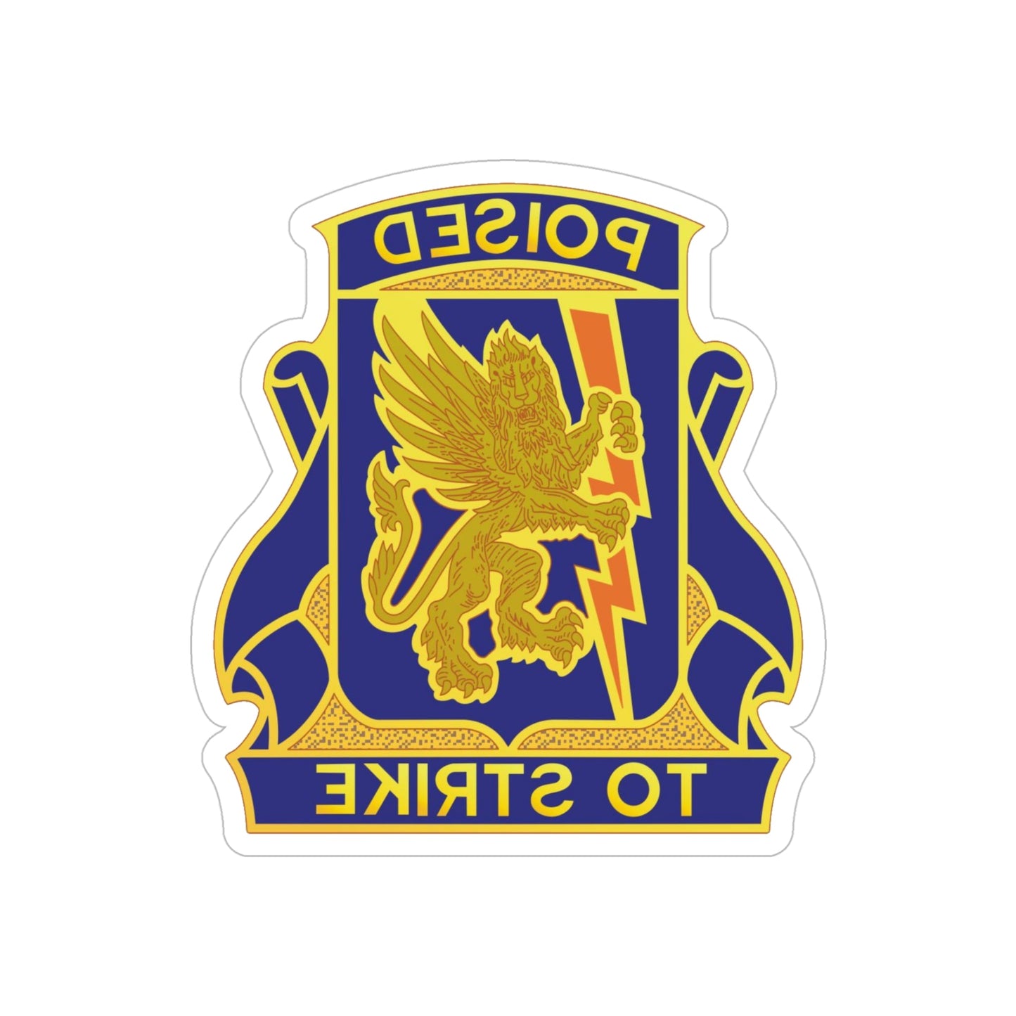 135 Aviation Regiment (U.S. Army) REVERSE PRINT Transparent STICKER-5" × 5"-The Sticker Space