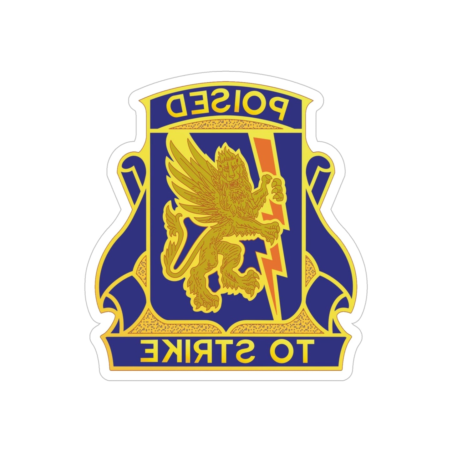 135 Aviation Regiment (U.S. Army) REVERSE PRINT Transparent STICKER-6" × 6"-The Sticker Space