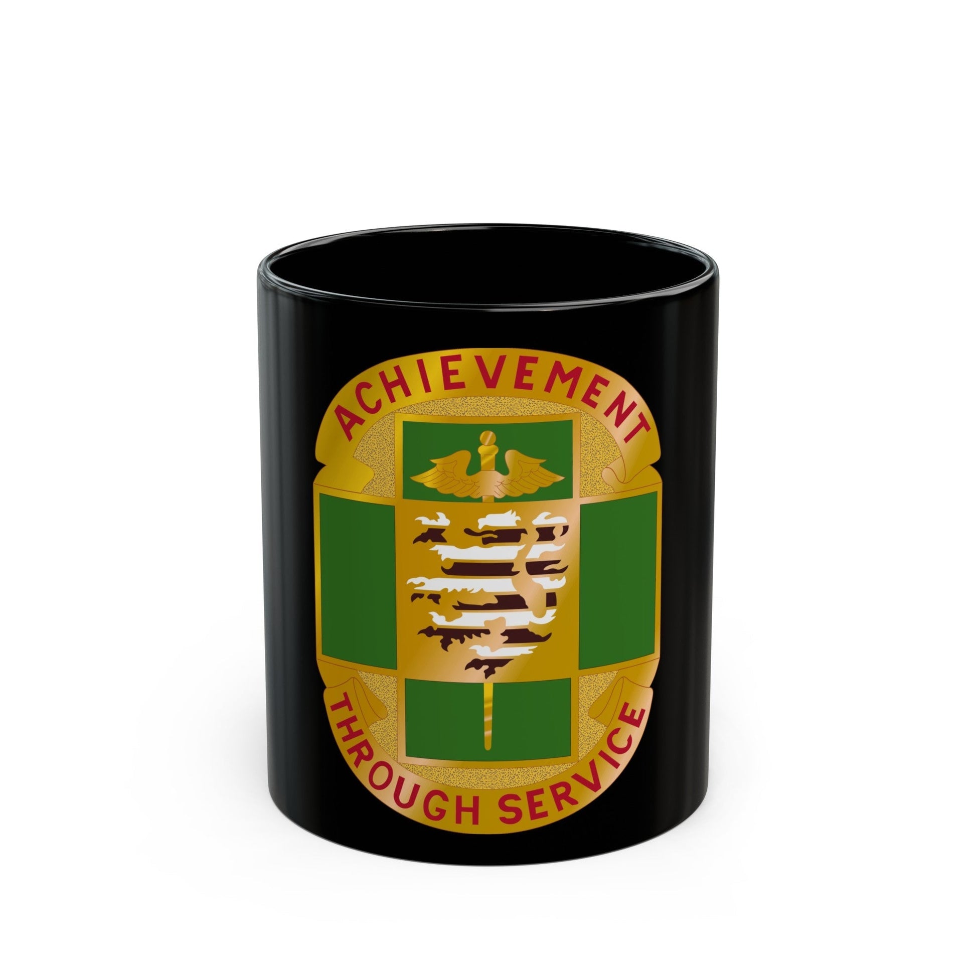 135 Evacuation Hospital (U.S. Army) Black Coffee Mug-11oz-The Sticker Space