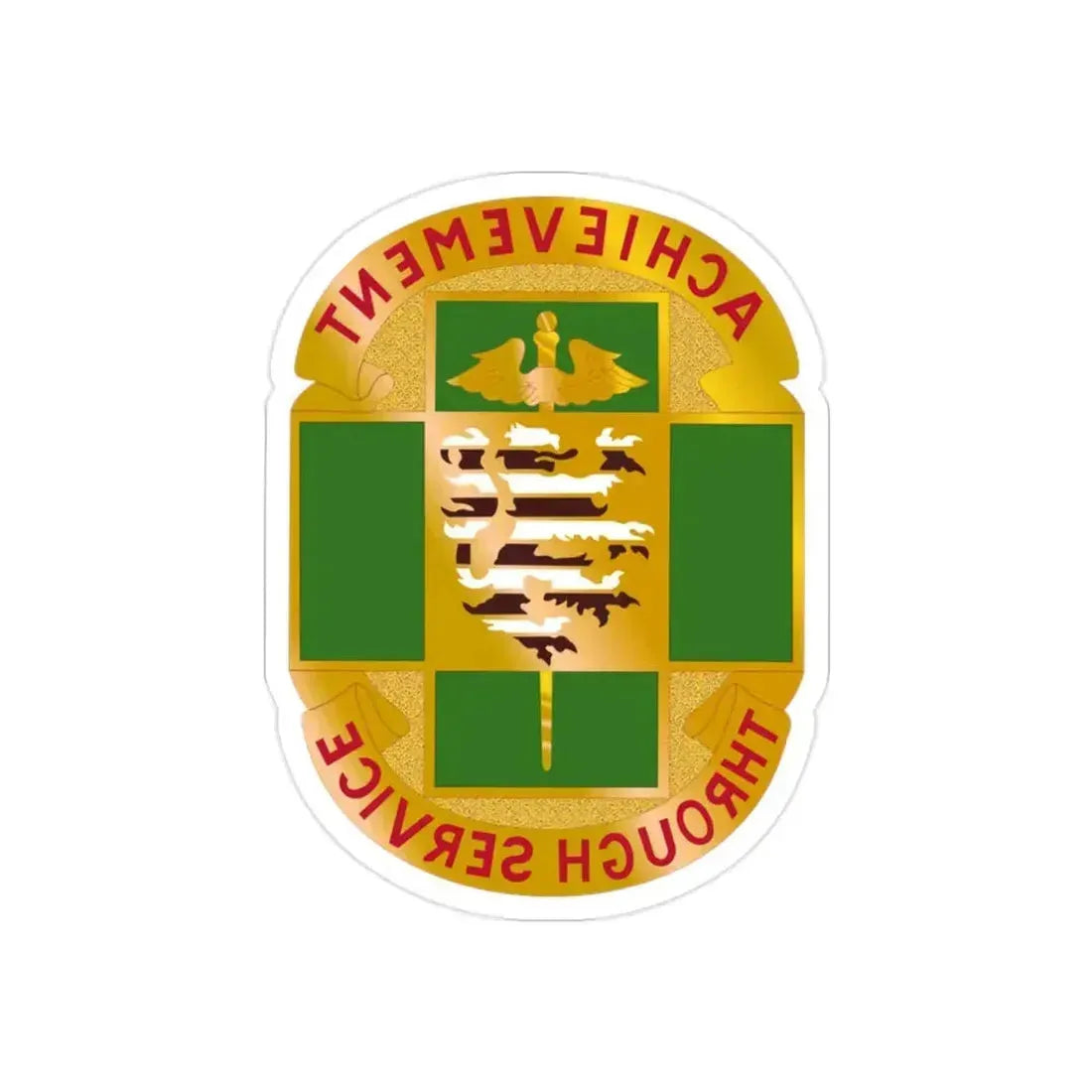 135 Evacuation Hospital (U.S. Army) REVERSE PRINT Transparent Die-Cut STICKER 2 Inch Die-Cut Transparent - The Sticker Space