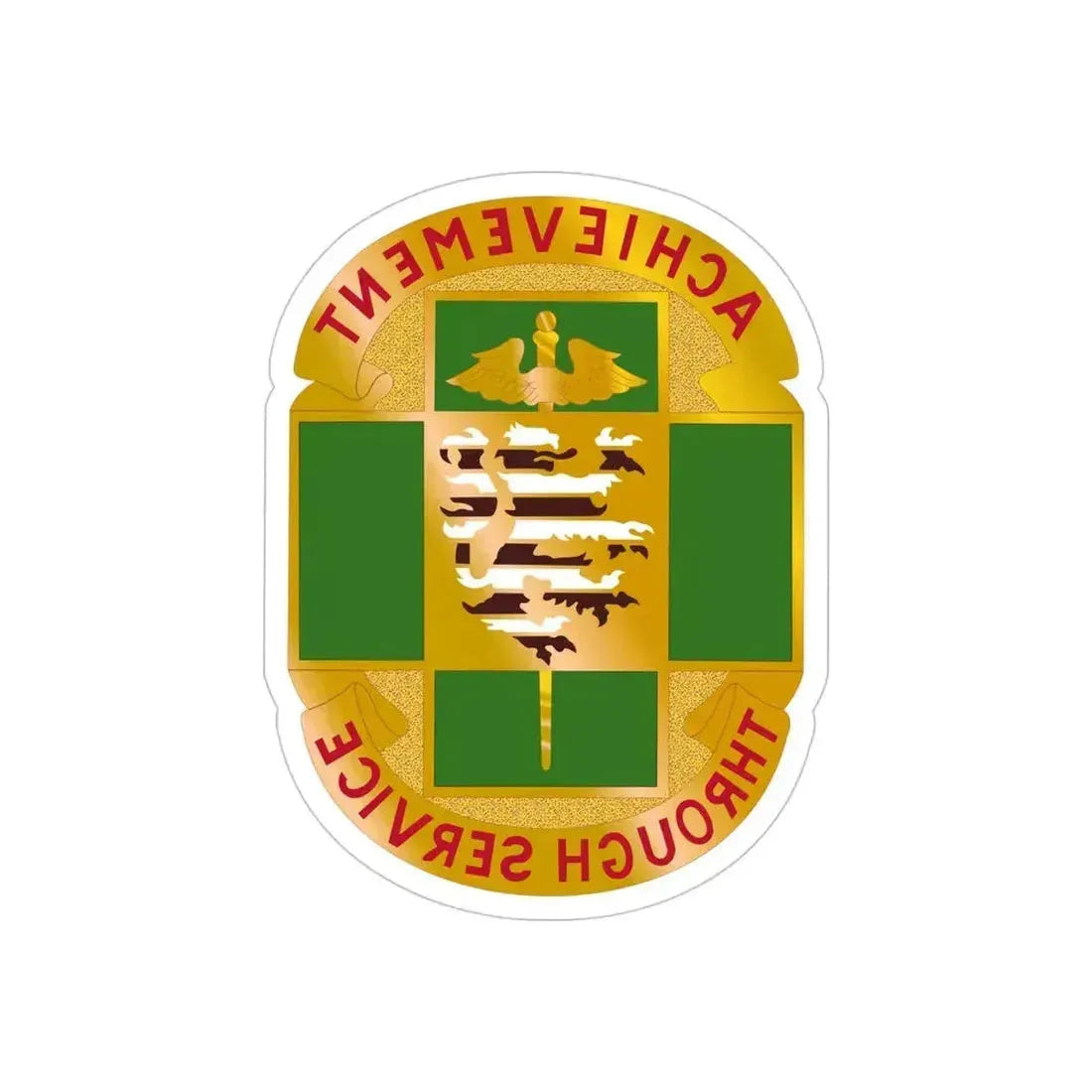 135 Evacuation Hospital (U.S. Army) REVERSE PRINT Transparent Die-Cut STICKER 5 Inch Die-Cut Transparent - The Sticker Space