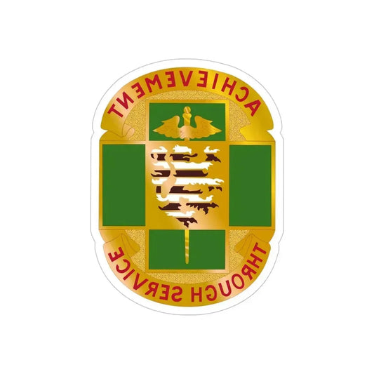 135 Evacuation Hospital (U.S. Army) REVERSE PRINT Transparent Die-Cut STICKER 6 Inch Die-Cut Transparent - The Sticker Space