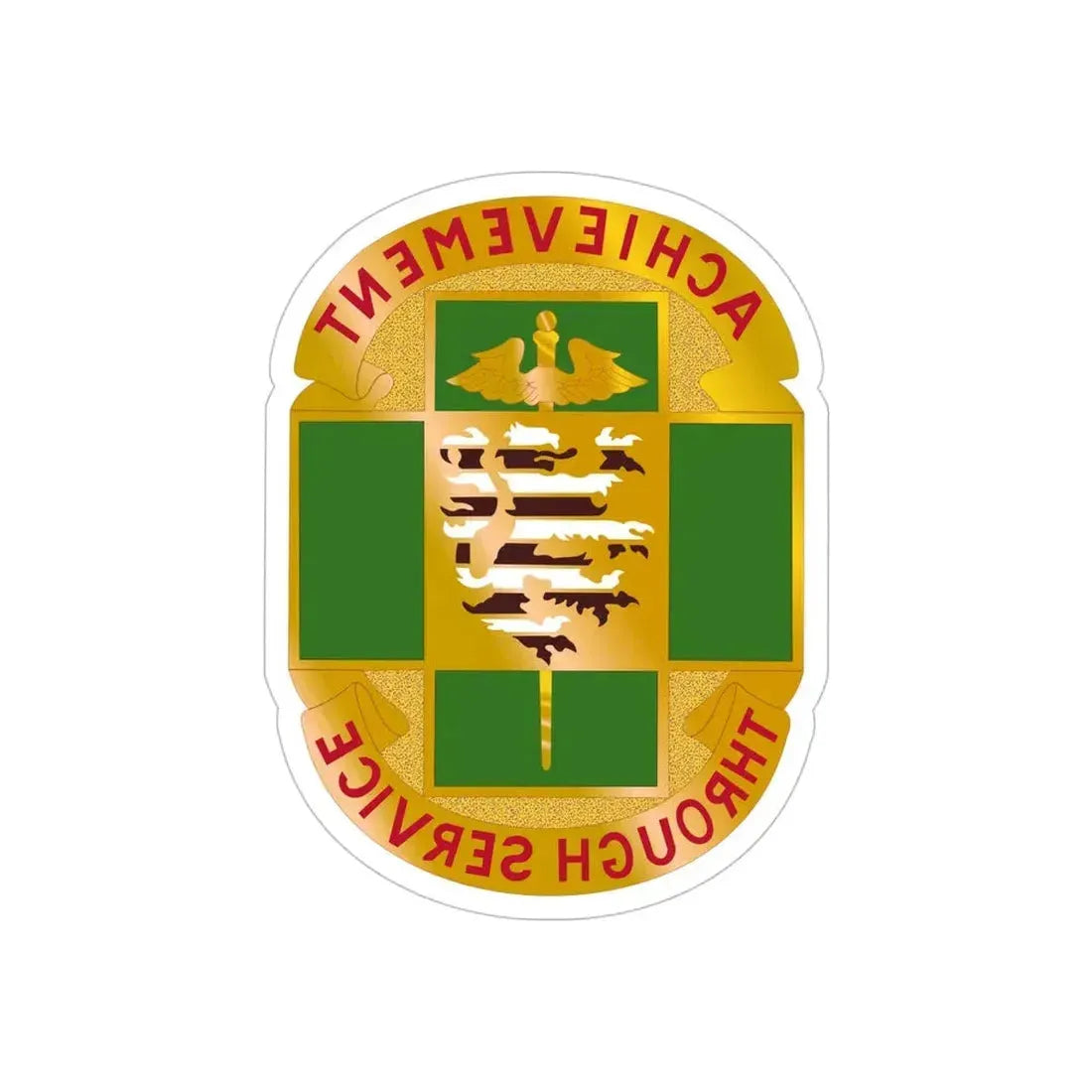 135 Evacuation Hospital (U.S. Army) REVERSE PRINT Transparent Die-Cut STICKER - The Sticker Space