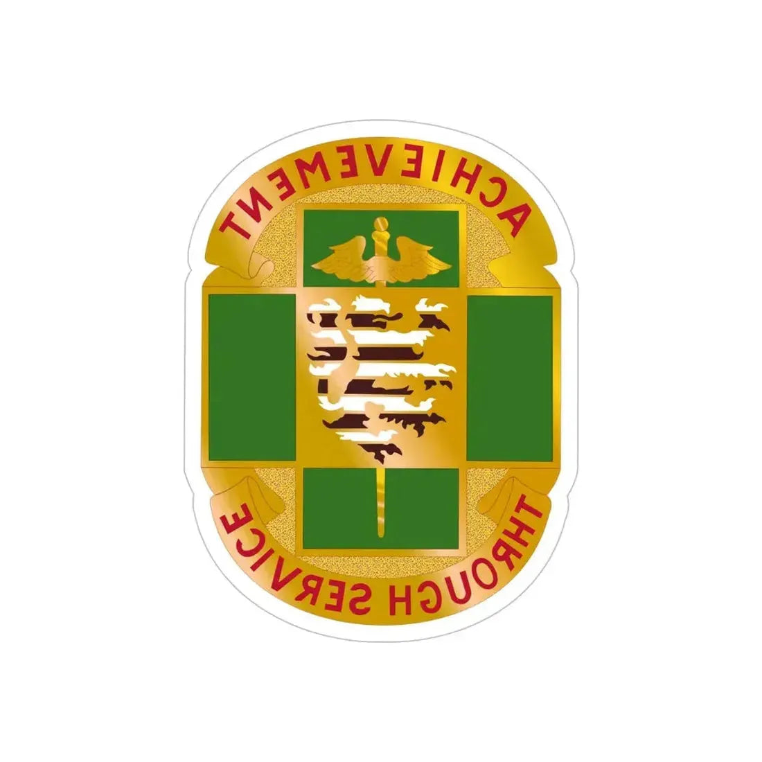 135 Evacuation Hospital (U.S. Army) REVERSE PRINT Transparent Die-Cut STICKER - The Sticker Space