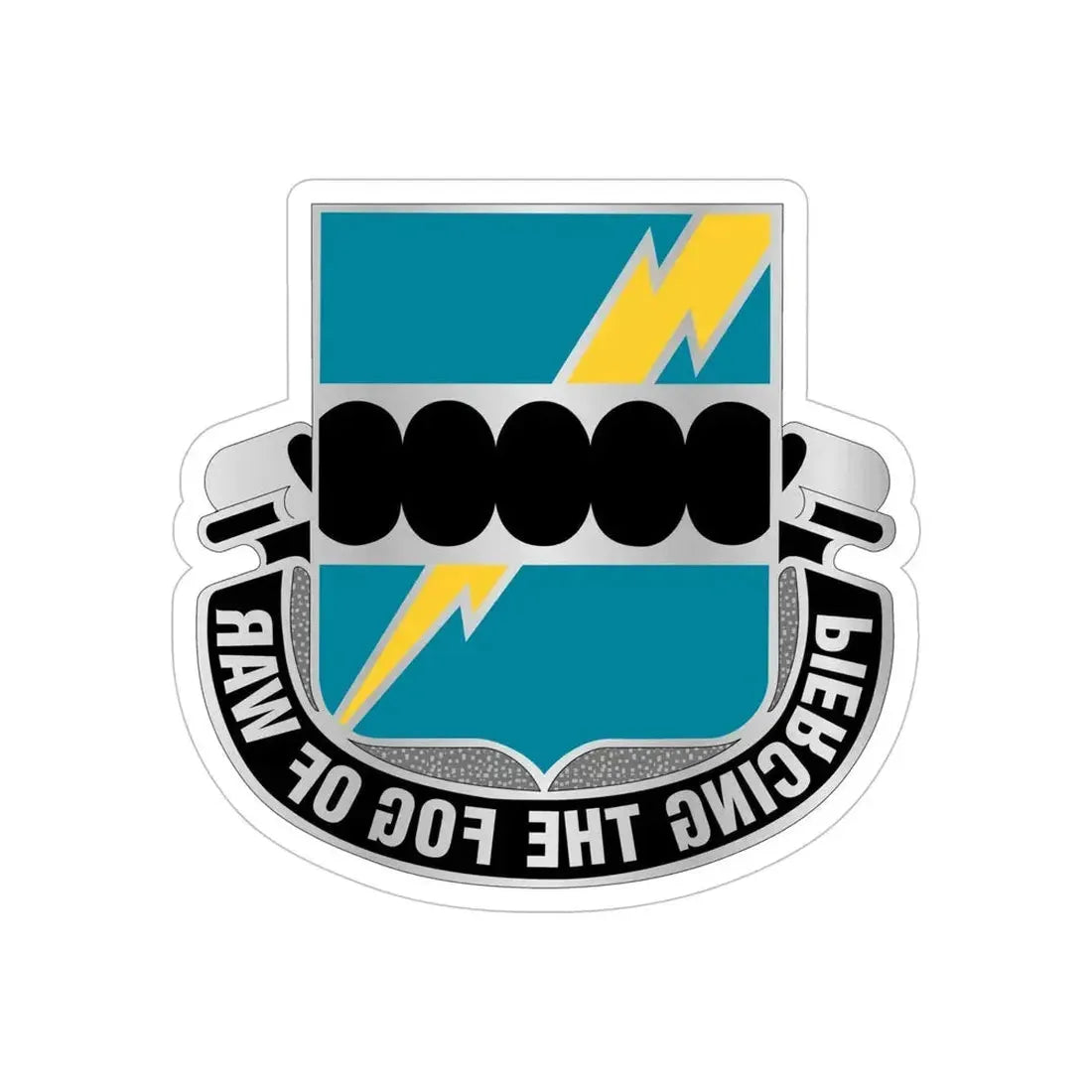 135 Military Intelligence Battalion (U.S. Army) REVERSE PRINT Transparent Die-Cut STICKER - The Sticker Space