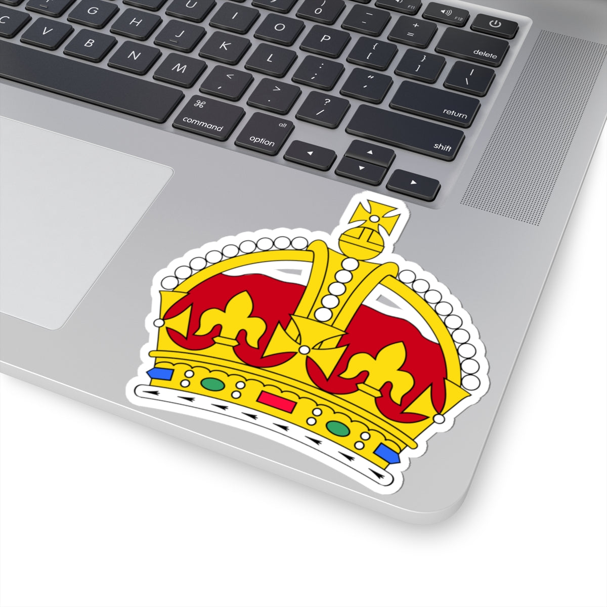 1901 pattern Tudor Crown plain 2D (United Kingdom) (Coat of Arms) STICKER Vinyl Kiss-Cut Decal