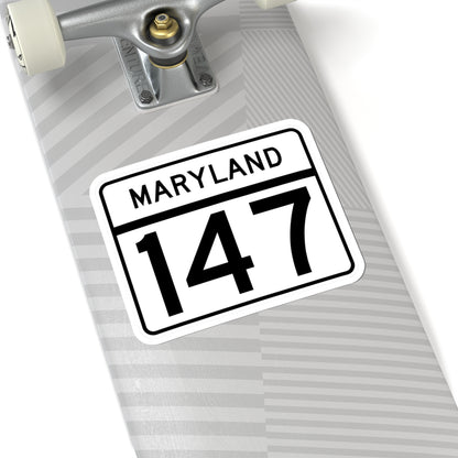 MD Route 147 (Maryland) (Road Sign) STICKER Vinyl Kiss-Cut Decal