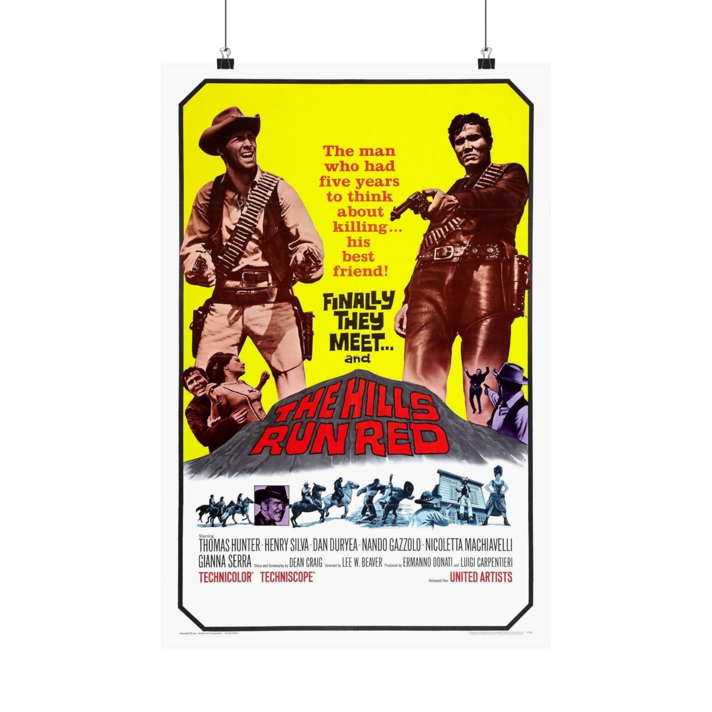 THE HILLS RUN RED (RIVER OF DOLLARS) 1966 - Paper Movie Poster-16″ x 24″-The Sticker Space