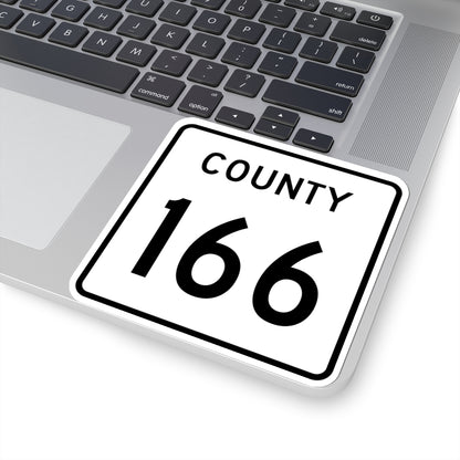 County 166 square (Minnesota) (Road Sign) STICKER Vinyl Kiss-Cut Decal