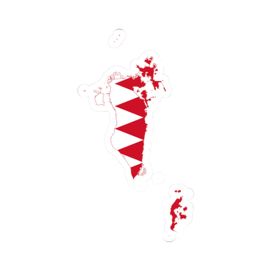 Flag-map of Bahrain2 (Bahrain) STICKER Vinyl Kiss-Cut Decal