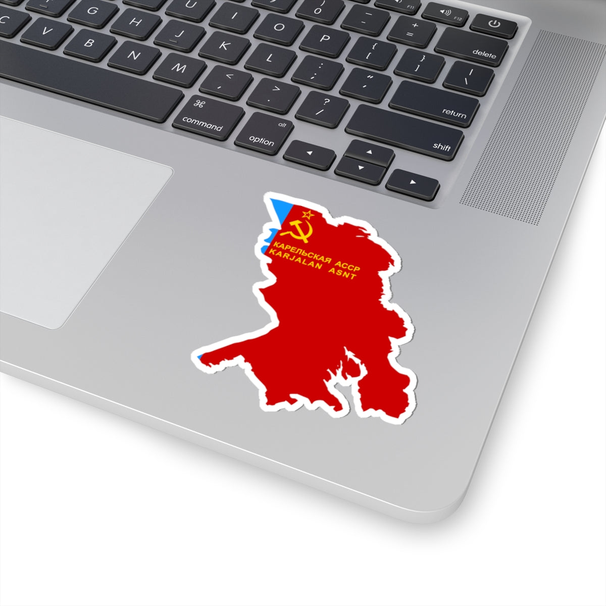 Flag-map of Karelian ASSR (Russia) STICKER Vinyl Kiss-Cut Decal