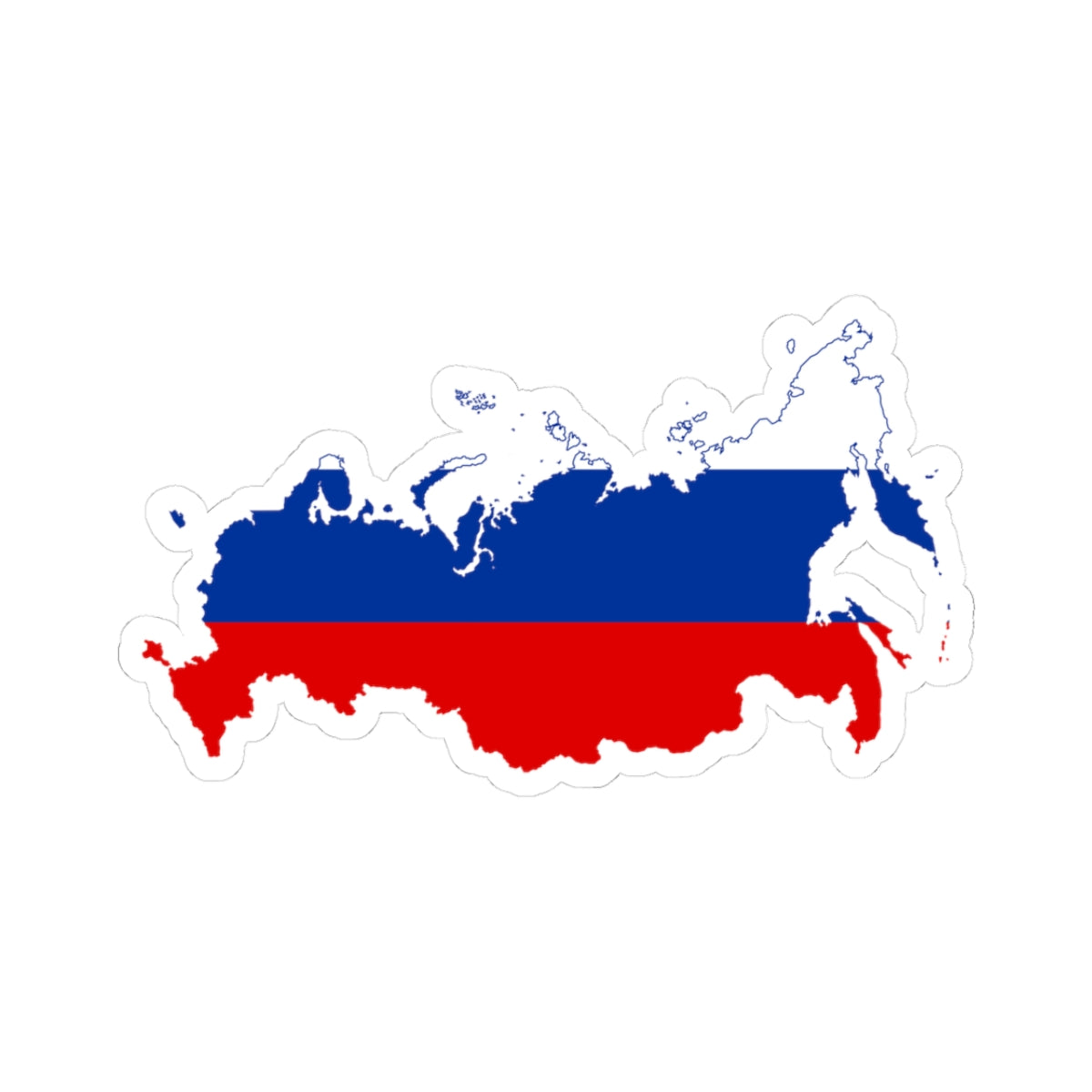 Russian flag map 2014-2022 (Russia) STICKER Vinyl Kiss-Cut Decal