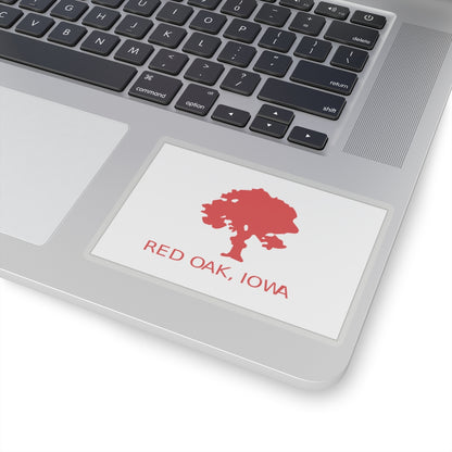 Flag of Red Oak, Iowa - STICKER Vinyl Kiss-Cut Decal