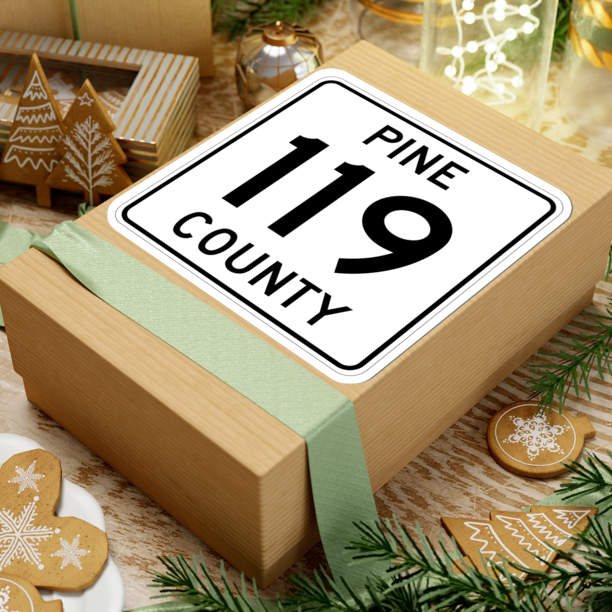 Pine County Route 119 MN (Minnesota) (Road Sign) STICKER Vinyl Kiss-Cut Decal