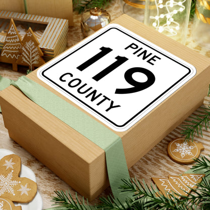 Pine County Route 119 MN (Minnesota) (Road Sign) STICKER Vinyl Kiss-Cut Decal