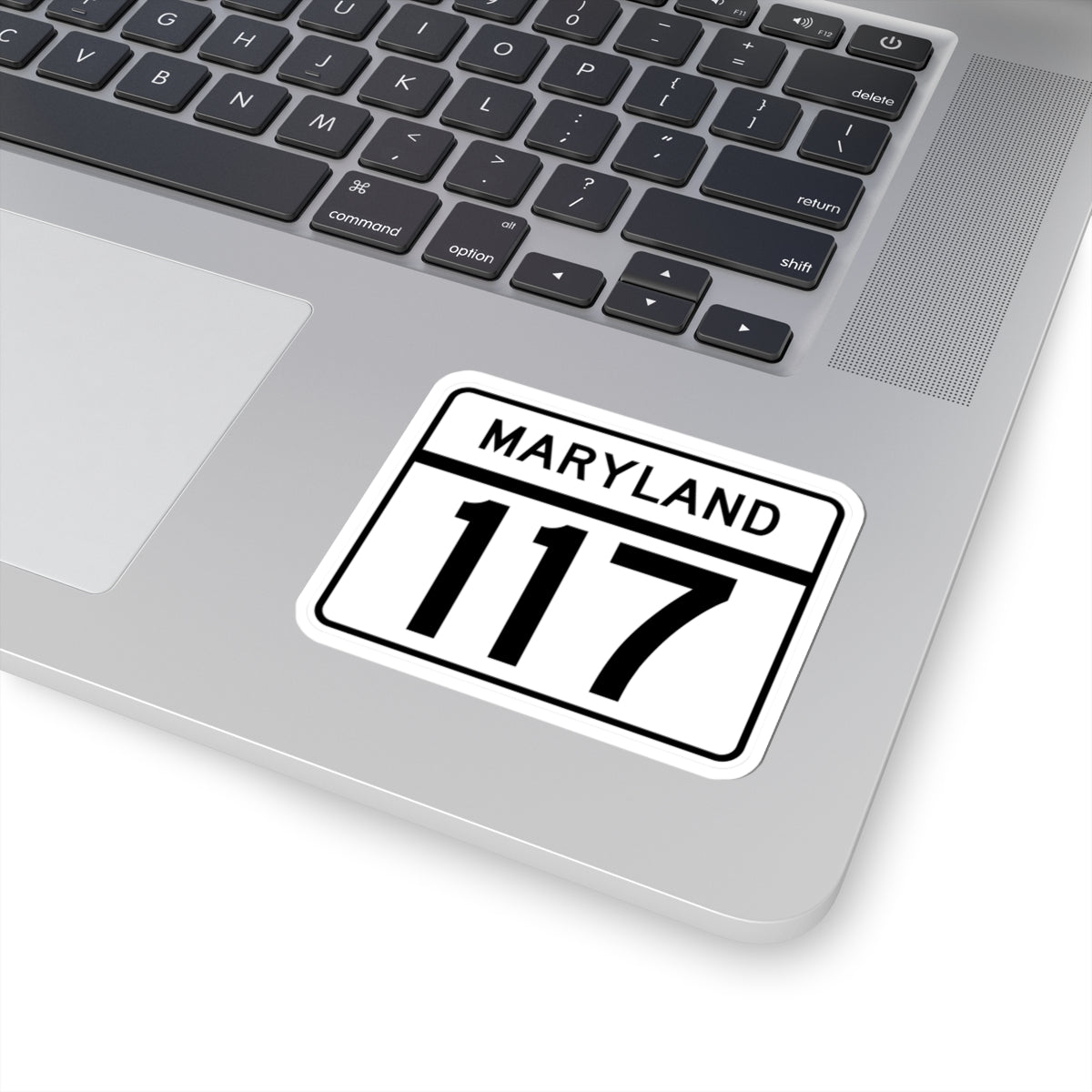 MD Route 117 (Maryland) (Road Sign) STICKER Vinyl Kiss-Cut Decal
