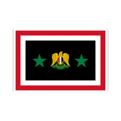 Flag of the Chief of the General Staff Syria 1980-2024 (Syria) STICKER Vinyl Kiss-Cut Decal
