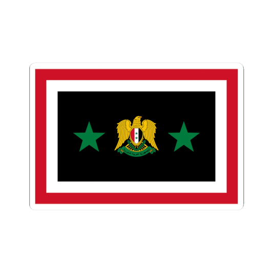 Flag of the Chief of the General Staff Syria 1980-2024 (Syria) STICKER Vinyl Kiss-Cut Decal