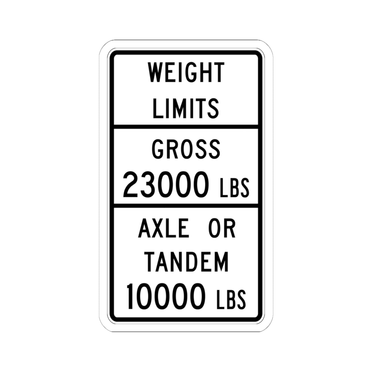 Texas MUTCD R12-4bT template (Texas) (Road Sign) STICKER Vinyl Kiss-Cut Decal