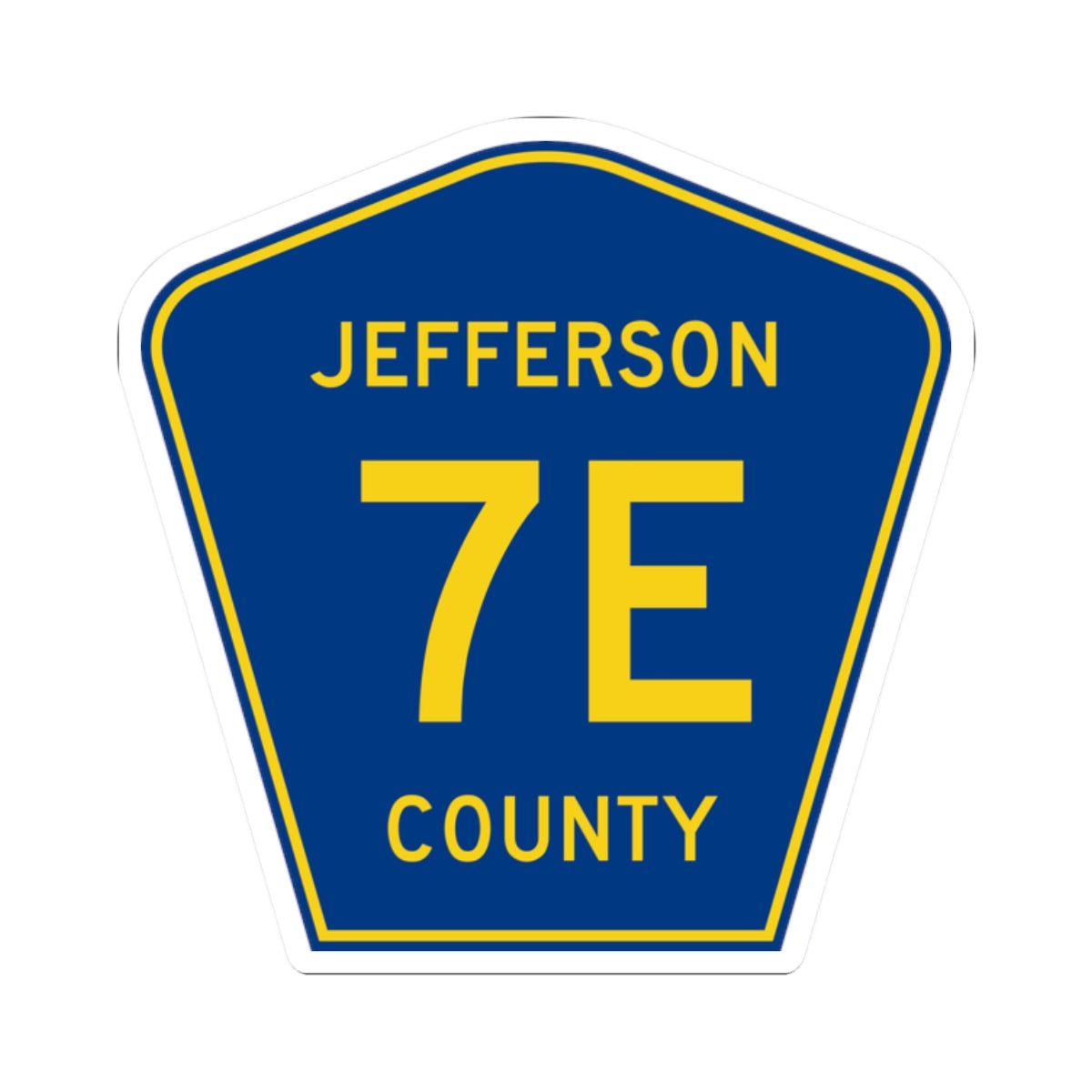 Jefferson County 7E (Ohio) (Road Sign) STICKER Vinyl Kiss-Cut Decal