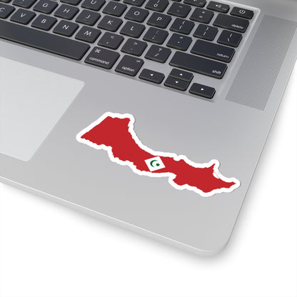 Flag map of Rif (Morocco) STICKER Vinyl Kiss-Cut Decal