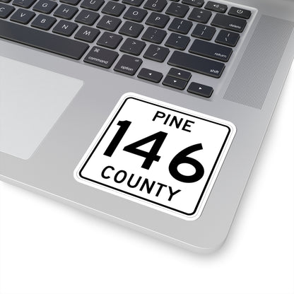Pine County Route 146 MN (Minnesota) (Road Sign) STICKER Vinyl Kiss-Cut Decal