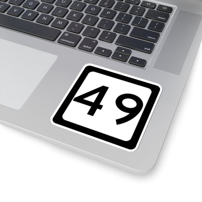 WV-49 (Virginia) (Road Sign) STICKER Vinyl Kiss-Cut Decal