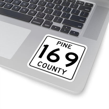 Pine County Route 169 MN (Minnesota) (Road Sign) STICKER Vinyl Kiss-Cut Decal