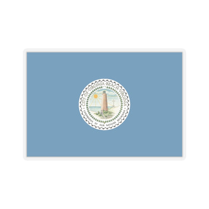 Flag of Virginia Beach, Virginia - STICKER Vinyl Kiss-Cut Decal