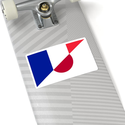Flag of France and Japan (France) STICKER Vinyl Kiss-Cut Decal