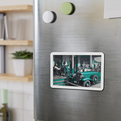 Arrival (Magazine Illustration) Refrigerator Magnet-The Sticker Space