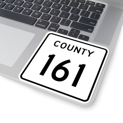 County 161 square (Minnesota) (Road Sign) STICKER Vinyl Kiss-Cut Decal