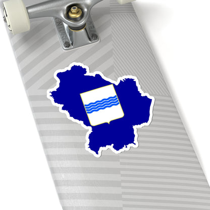 Flag map of Basilicata (Italy) STICKER Vinyl Kiss-Cut Decal
