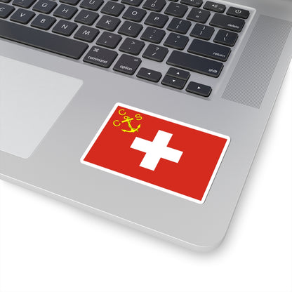 Ensign of Cruising Club der Schweiz (Switzerland) STICKER Vinyl Kiss-Cut Decal