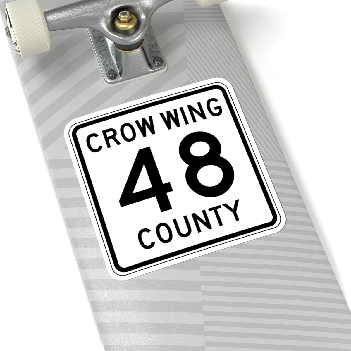 Crow Wing County 48 (Minnesota) (Road Sign) STICKER Vinyl Kiss-Cut Decal