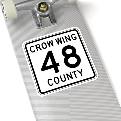 Crow Wing County 48 (Minnesota) (Road Sign) STICKER Vinyl Kiss-Cut Decal