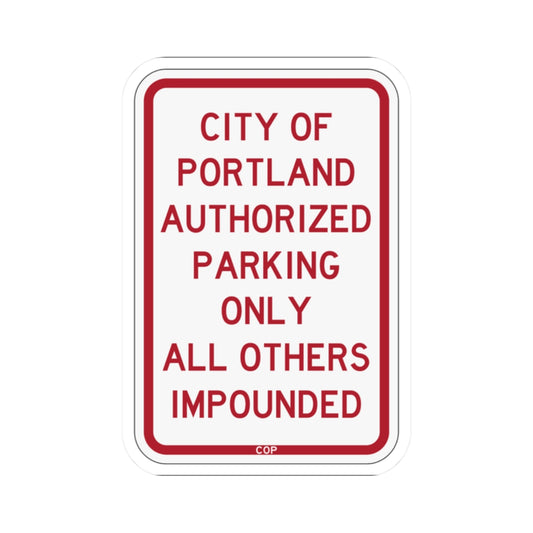 PBOT Road sign P4020 (Oregon) (Road Sign) STICKER Vinyl Kiss-Cut Decal
