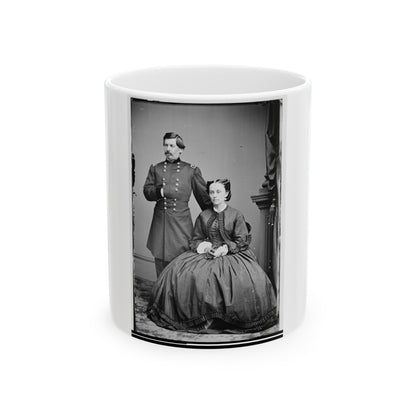 Portrait Of Maj. Gen. George B. Mcclellan, Officer Of The Federal Army, And His Wife, Ellen Mary Marcy (U.S. Civil War) White Coffee Mug