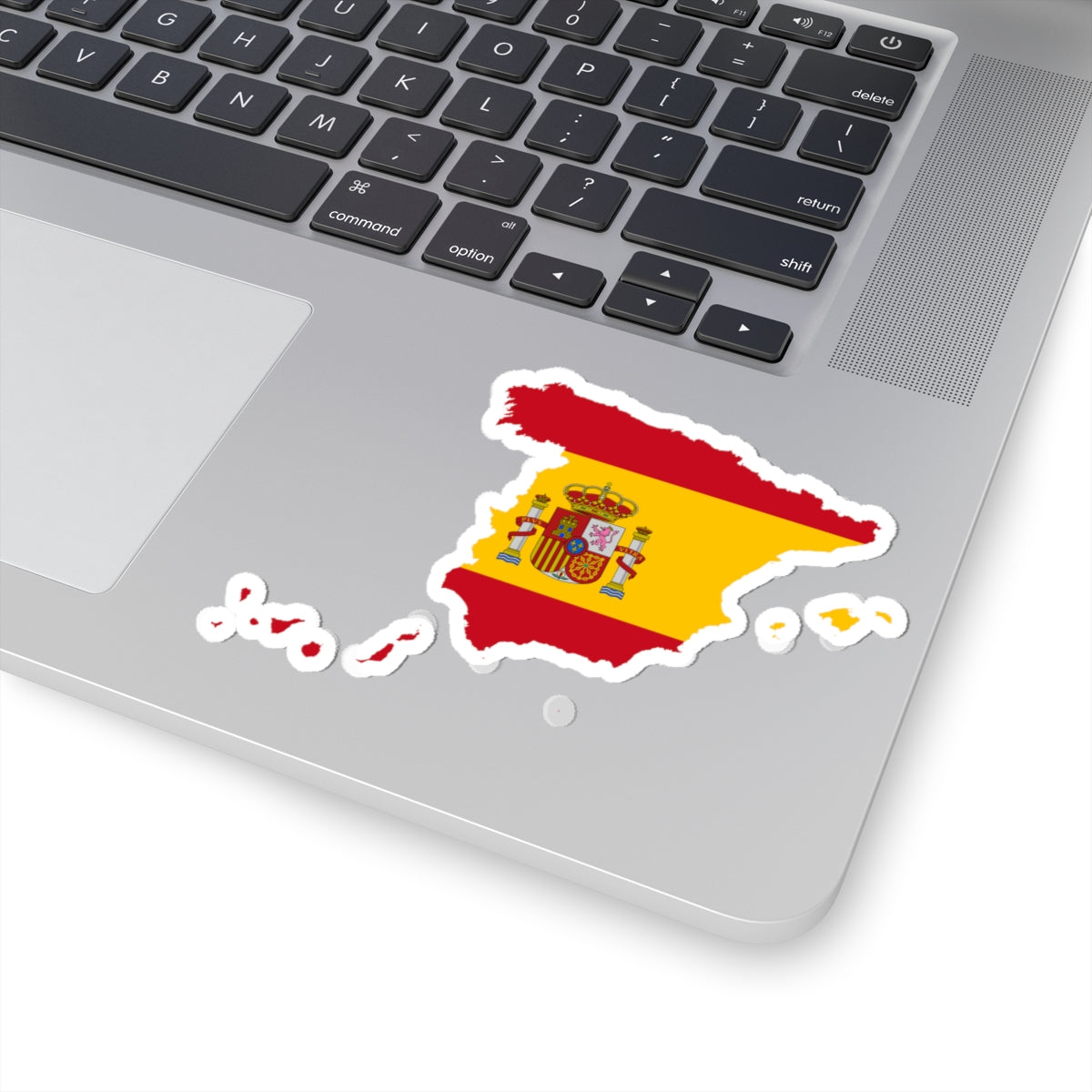 Flag-map of Spain  Canary Islands (Spain) STICKER Vinyl Kiss-Cut Decal