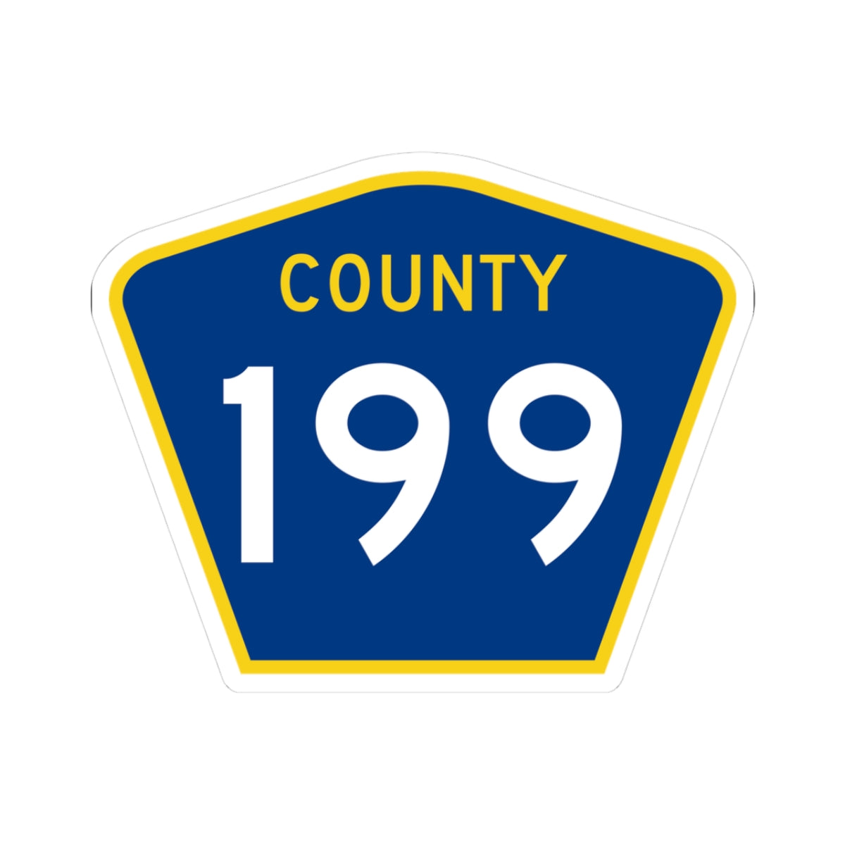 County 199 MN (Minnesota) (Road Sign) STICKER Vinyl Kiss-Cut Decal