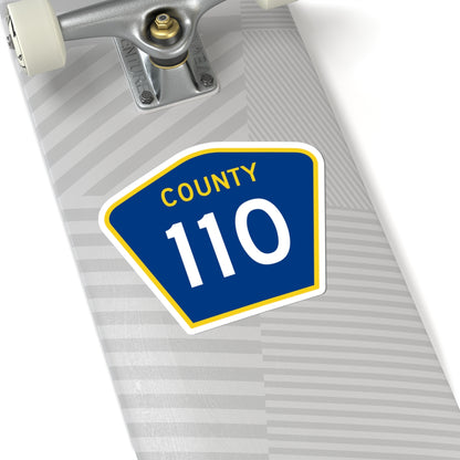 County 110 MN (Minnesota) (Road Sign) STICKER Vinyl Kiss-Cut Decal